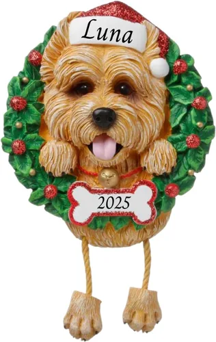Miniatura 21 de Adornos personalizados para árbol de Navidad 2024 para mascotas – Razas de perros Beagle – Adorno personalizado de Feliz Navidad – Recuerdo