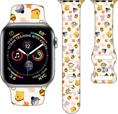 Miniatura 14 de Correa de silicona de dibujos animados compatible con Apple Watch de 1.496/1.575/1.614/1.654/1.732 pulgadas, bonitas correas de repuesto para Apple