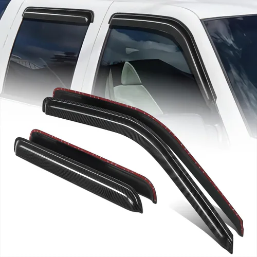Miniatura 7 de DNA Motoring WVS-T2-0156 - Juego de 4 protectores de lluvia para ventana 04-08 Pacifica CS V6, tinte de humo, deflector de sol, viento y lluvia