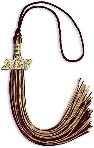 Miniatura 29 de Endea Graduation - Borla de doble color mixto con fecha dorada (negro/dorado antiguo, 2021)