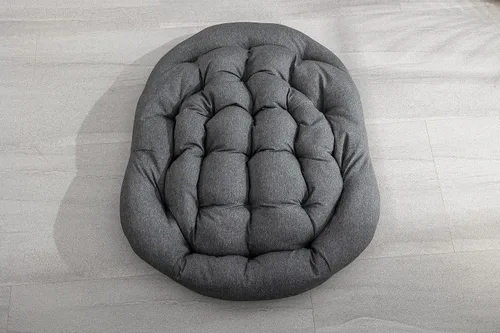 Miniatura 3 de Mecedora para patio al aire libre, silla Pa-Pasan, silla de huevo para exteriores, cómodas sillas tapizadas con cojín acolchado, adecuadas para Gris