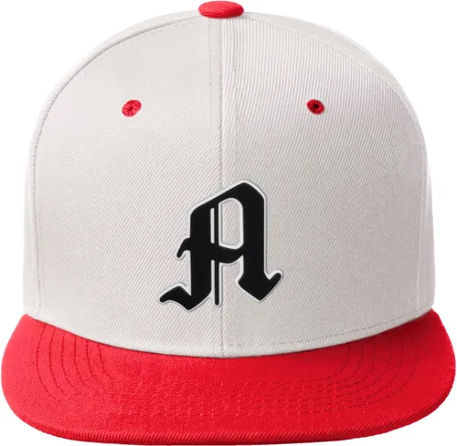 Miniatura 1443 de Daxton Gorra clásica con visera de billete plano con letras del alfabeto inglés antiguo de la A a la Z