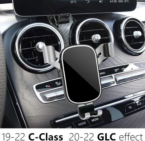 Miniatura 2 de LUNQIN - Soporte para teléfono de coche para Mercedes Benz Clase C 2019 2020 2021 C300 C63 C43 y Clase GLC-Class 2020 2021 2022 GLC300 GLC63 GLC43