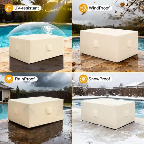 Miniatura 9 de HDCAXKJ Fundas impermeables para muebles de patio, funda para tumbona para exteriores, funda resistente con cremallera, resistente a la intemperie