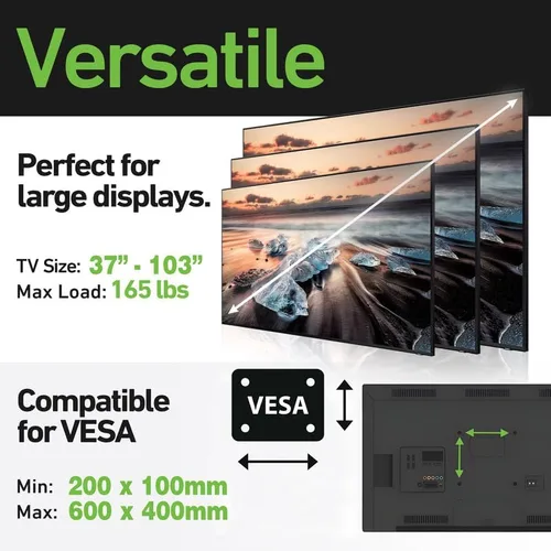 Miniatura 4 de Soporte de montaje en pared articulado de doble brazo resistente para Neo QLED 8K QN900D QN85QN900FAFXZA 85 pulgadas TV - Inclinable