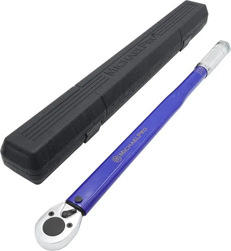 Miniatura 8 de MichaelPro Llave dinamométrica de clic de 1/2 pulgada, 10-150 ft-lb, doble dirección, ± 4% de precisión, cabezal de trinquete reversible, llave
