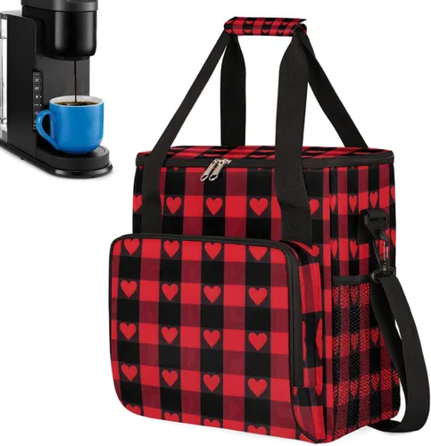 Miniatura 22 de Turquesa comienza tu día con la bolsa de transporte para cafetera, bolsa de almacenamiento de viaje para cafetera, bolsa de almacenamiento de viaje