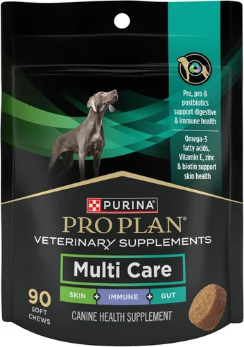 Miniatura 10 de Purina Pro Plan - Suplementos veterinarios masticables caninos de cuidado múltiple para perros, con Omega 3, apoya la salud de la piel, el sistema