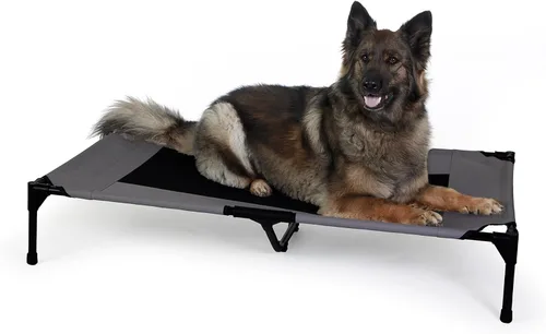 Miniatura 36 de K&H PET PRODUCTS - Cuna elevada para mascotas con centro de malla, varios tamaños Malla Chocolate/Negro