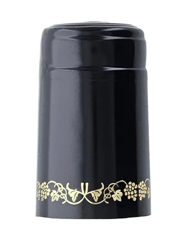 Miniatura 3 de Negro con uvas doradas PVC Shrink Capsules-500 Count