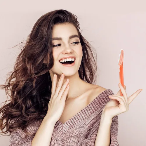 Miniatura 4 de HFATMOS 12 maquinillas de afeitar para cejas, multiusos, herramientas exfoliantes de dermaplaning, afeitadora de cejas con cubierta protectora