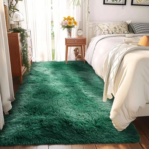 Miniatura 24 de Awaytail Alfombra Esponjosa Lavable 2x3 Pies, Pura Negra Alfombra para Silla de Escritorio Antideslizante, Alfombra Supersuave para Niños