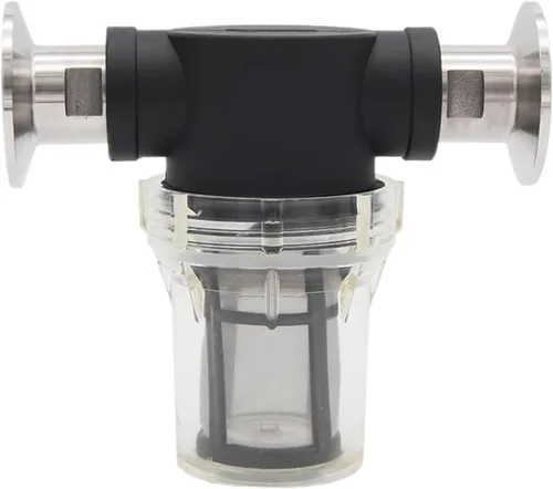 Filtro en línea TC (1.988 in) de 1.5 pulgadas para elaboración casera 150 micrones 100 malla de agua y filtración de cerveza