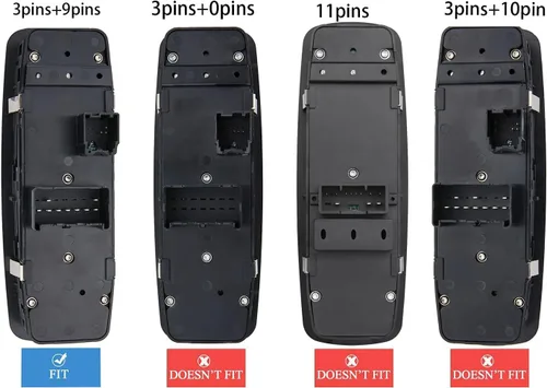 Miniatura 2 de ZAPSOTS - Interruptor de elevalunas eléctrico maestro para Chrysler Town & Country 2012-2015, Dodge Grand Caravan 12-15, Dodge Ram 1500 2500