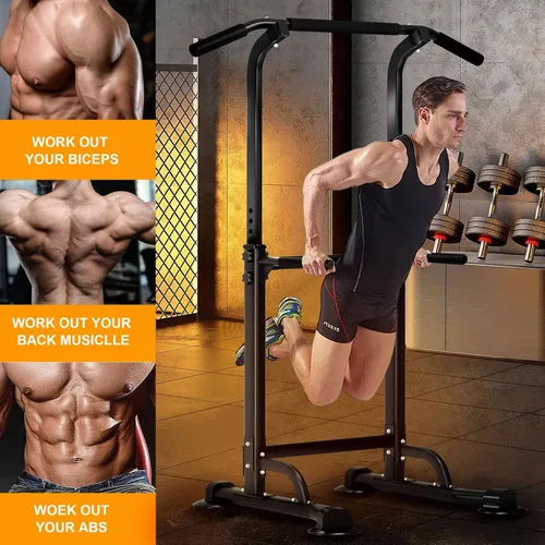 Miniatura 5 de DlandHome Power Tower Pull Up Dip Station Multi-Function Fitness Equipment for Strength Training Adjustable Height Dip Stand for Home Gym