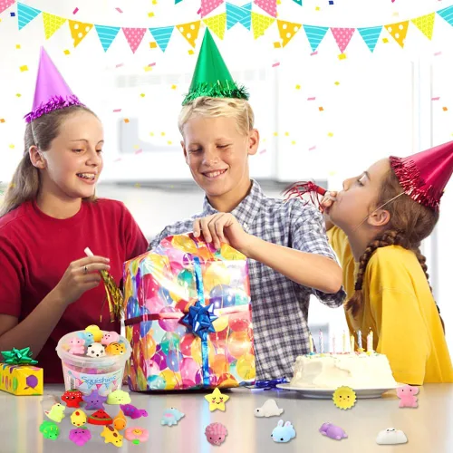 Miniatura 9 de KINGYAO Squishies juguete blando 24 piezas, recuerdos de fiesta para niños, juguete blando Mochi, juguete moji para niños, mini juguetes Kawaii