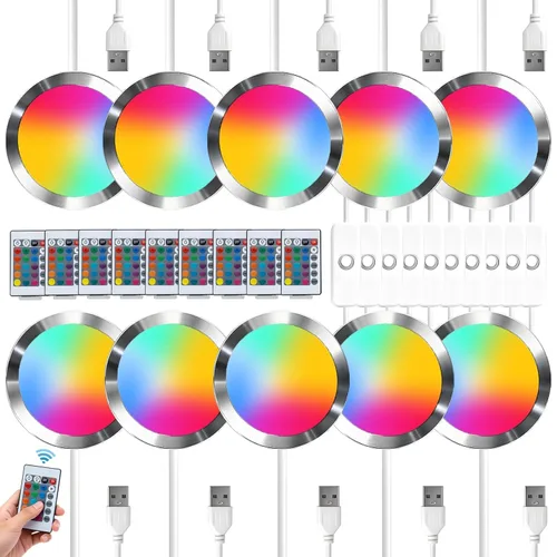 Miniatura 11 de 1 pieza de kit de lámpara LED RGB con control remoto 001, función de memoria de fallo de energía para impresoras 3D Bambu Lab Multicolor Makerworld