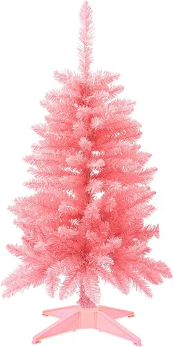 Miniatura 11 de Árbol de Navidad pequeño de 4 pies, árbol artificial mini de Navidad para decoración de Navidad y Halloween, árbol de Navidad artificial en negro