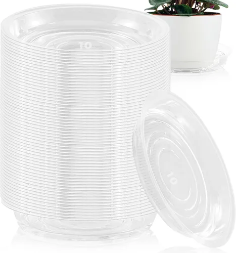 Miniatura 11 de Paquete de 30 platillos transparentes para plantas en interiores (4, 6, 8, 10, 12 pulgadas) platillos para macetas para plantas en maceta, juego