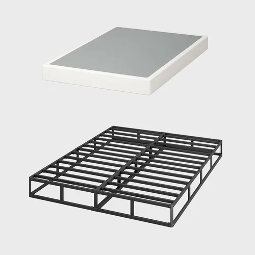 Miniatura 10 de Base de colchón de metal resistente de 8 pulgadas, funda de cama de tela fácil de limpiar, antideslizante, sin ruido, fácil montaje (individual)