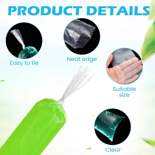 Miniatura 2 de Hoolerry 600 bolsas desechables para paletas de hielo, bolsas de plástico para helado con embudo plegable de silicona para hacer helados de yogur