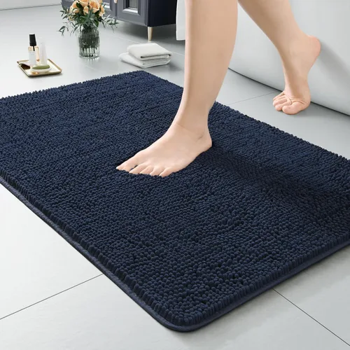 Miniatura 73 de LOCHAS Alfombra de Baño de Lujo Lanuda Tapete de Baño 24 x 17 Pulgadas, Alfombras de Baño Lavables Antideslizantes para Baño y Ducha, Alfombras