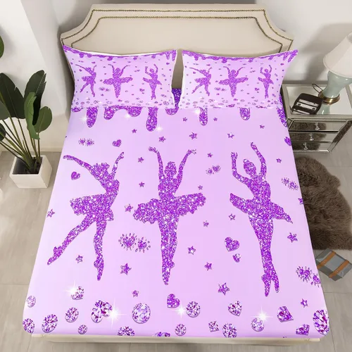 Miniatura 13 de Erosebridal Sábana bajera ajustable de gimnasia con bolsillo profundo para niñas y niños, tamaño individual, juego de ropa de cama deportiva