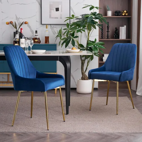 Miniatura 2 de Sillas de comedor de terciopelo, sillas de terciopelo, silla de cocina, silla de comedor, sillas de comedor, silla de comedor, con patas de metal