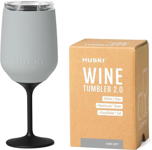 Miniatura 11 de Huski Vaso de vino 2.0 NUEVO Diseño galardonado con tallo desmontable Copa de vino de acero inoxidable premium con tapa Vaso con triple