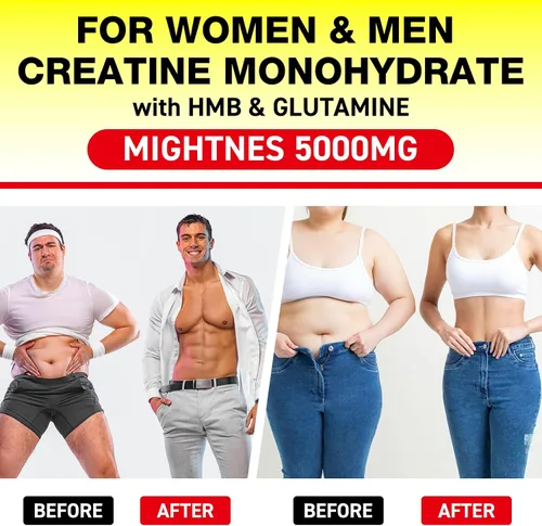 Miniatura 4 de Creatina HMB, creatina en polvo para hombres y mujeres, monohidrato de creatina micronizada para crecimiento muscular y recuperación y mayor fuerza