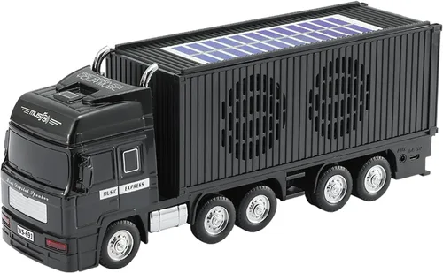 Altavoz Bluetooth de camión retro alimentado por energía solar, altavoz inalámbrico portátil para automóvil, estéreo HD, emparejamiento TWS, radio