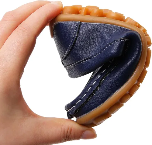 Miniatura 3 de RVROVIC Mocasines planos Oxford de piel sintética para niños y niñas (niño pequeñoniño pequeño)