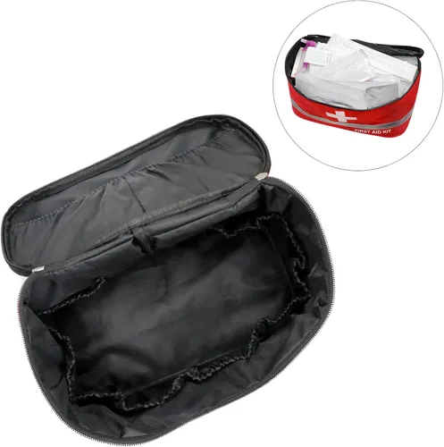 Miniatura 6 de Faylapa Bolsa vacía de primeros auxilios, 10.2 x 5.5 x 5.5 pulgadas, bolsa portátil de almacenamiento médico de primeros auxilios para exteriores