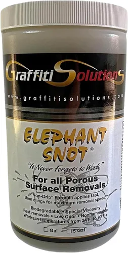 Miniatura 10 de Removedor de graffiti de mocos de elefante (1 galón) Fórmula biodegradable superior para la eliminación rápida de graffiti en superficies porosas