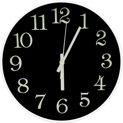 Miniatura 2 de JoFomp Reloj que Brilla en la Oscuridad, 12" Reloj de Pared Luminoso Silencioso Sin Tic-Tac, Funciona con Pilas, Reloj de Cuarzo Moderno, Fácil