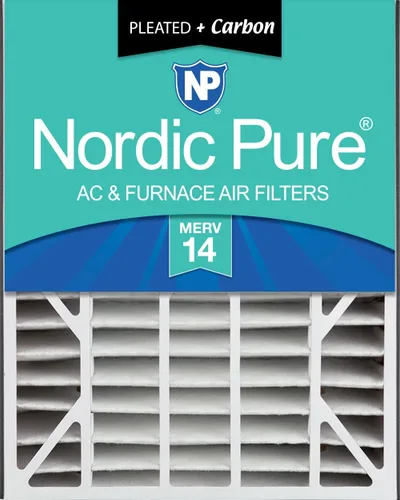 Miniatura 15 de Nordic Pure 20x25x5 (tamaño real: 19 3/4 x 24 1/4 x 4 7/8) Filtro de CA Air Bear MERV 13 Plus Carbon 4 Pack