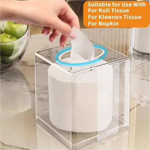 Miniatura 2 de Funda de cuero sintético para caja de pañuelos