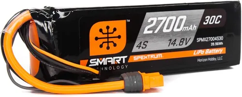 Spektrum 14.8V 2700mAh 4S 30C Smart LiPo Batería: IC3, SPMX27004S30