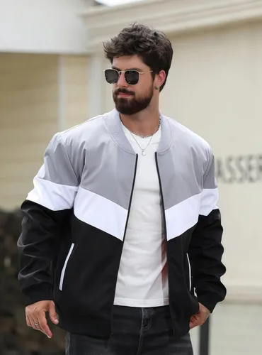 Miniatura 3 de HYPESTFIT Chaqueta bomber para hombre, casual, resistente al viento, para otoño e invierno, abrigos, acolchados, con aislamiento