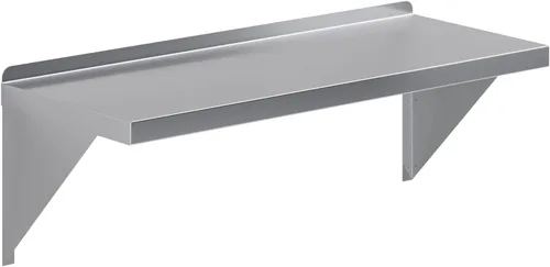 AmGood Estante de pared de acero inoxidable de 14 x 36 pulgadas | Estantería de metal para electrodomésticos y equipos | Cocina, restaurante,