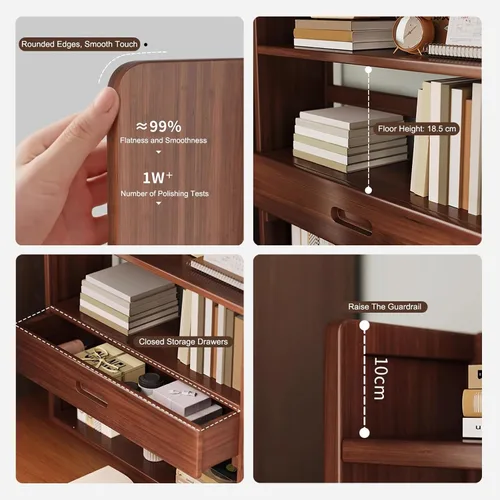 Miniatura 6 de JHDXL Organizador de escritorio para la parte superior del escritorio, gabinete de escritorio con deflector, estante de almacenamiento de escritorio