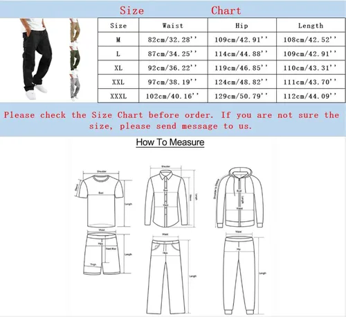 Miniatura 5 de Mens Cargo Pants Ripstop Lightweight Classic Fit Trousers Casual Tactical Work Bottom Pant with Multi Pockets