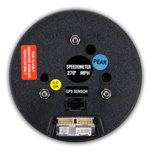 Miniatura 7 de MOTOR METER RACING Serie EVO 85mm 3-3/8" Velocímetro GPS Digital de 200 MPH LED Azul Rojo Blanco Verde Retroiluminación Función de Advertencia