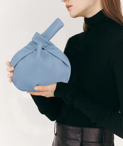 Miniatura 2 de Bolsa pequeña para mujer, de piel suave, con asa superior, bolsa de nudo, monederos y bolsos