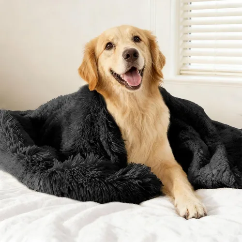 Miniatura 28 de gogobunny Manta impermeable para perros para perros grandes, gatos, cachorros, manta reversible de piel sintética para mascotas, lavable, protección