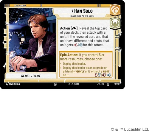 Miniatura 4 de Asmodee Star Wars: Unlimited TCG Jump to Lightspeed Han Solo Spotlight Deck - Baraja de 50 cartas lista para jugar con cartas exclusivas, a partir
