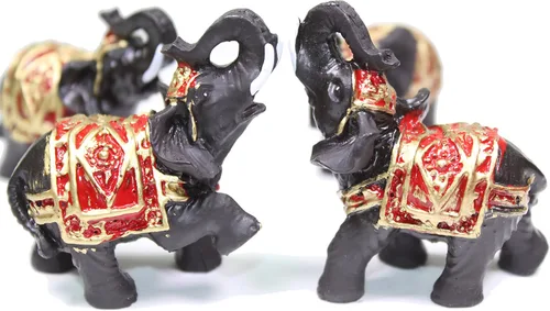 Miniatura 4 de We pay your sales tax Feng Shui - Estatuas de elefante negro, figura de la suerte, Taiji, jardín zen, arena, roca de arena, quemador de incienso