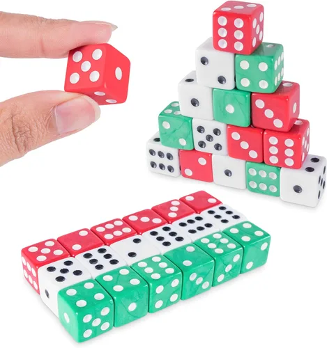 Miniatura 11 de Super Z Outlet Dados negros estándar de 0.630 in con puntos blancos para juegos de mesa, actividad, recuerdos de fiesta, regalos de juguete