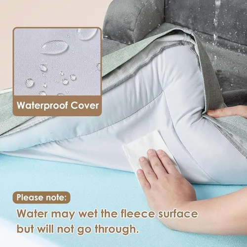 Miniatura 272 de EHEYCIGA – Cama ortopédica impermeable para perros pequeños, de espuma viscoelástica tipo caja de huevos, con bordes elevados y base antideslizante