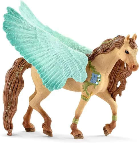 Schleich bayala, figuras de juguete de unicornio para niñas y niños, juguete decorado de semental de unicornio Pegaso, a partir de 5 años